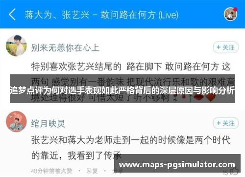 追梦点评为何对选手表现如此严格背后的深层原因与影响分析